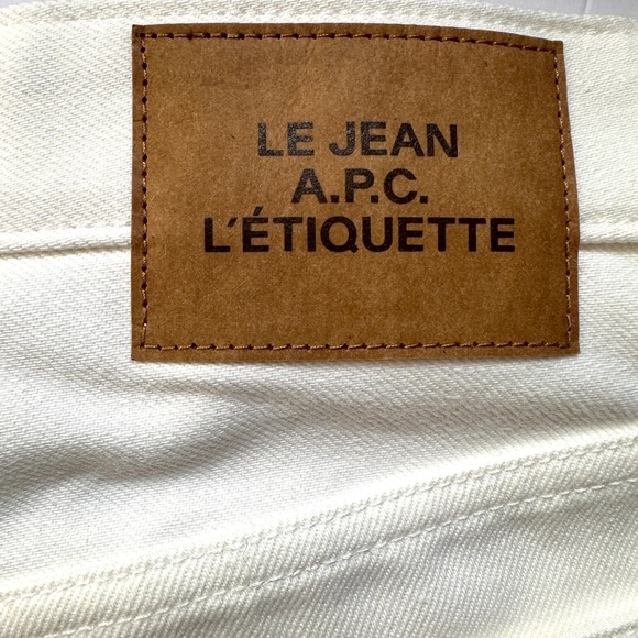 NWT L’Etiquette Le Jean A.P.C. | Size 27 |Rue Madame Paris | White Cream - Picture 5 of 11